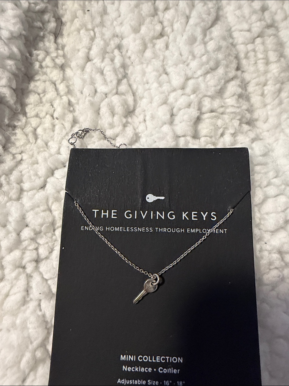 The Giving Keys Silver Mini Key Pendant Necklace